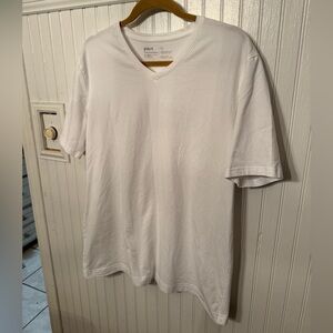 Pact Men's White V-Neck Short Sleeve Tee